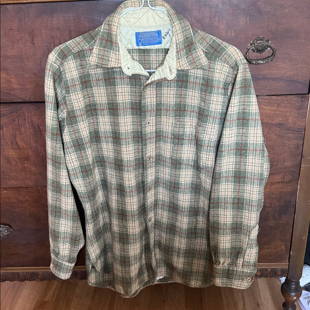 Pendleton vintage pure virgin wool button up shirt